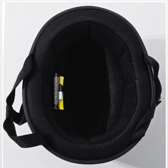 Street & Steel Motorcycle Half Helmet Bucket Adult Unisex Large Black Matt Hat - Picture 10 of 16